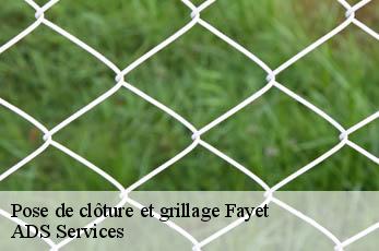 Pose de clôture et grillage  fayet-12360 ADS Services